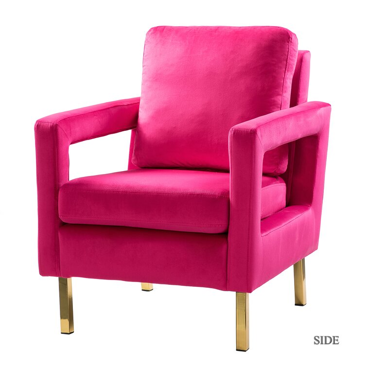 Avery pink velvet discount chair